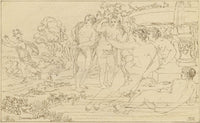 John White Abbott, Diana after Domenichino – Original c.1805 pen & ink drawing