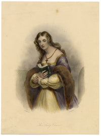 Henry Robinson, Clara de Clare de Walter Scott – Grabado de la década de 1830