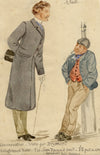 Victorian Political Cartoon 'Vote for Brymer' – 1880s watercolour painting