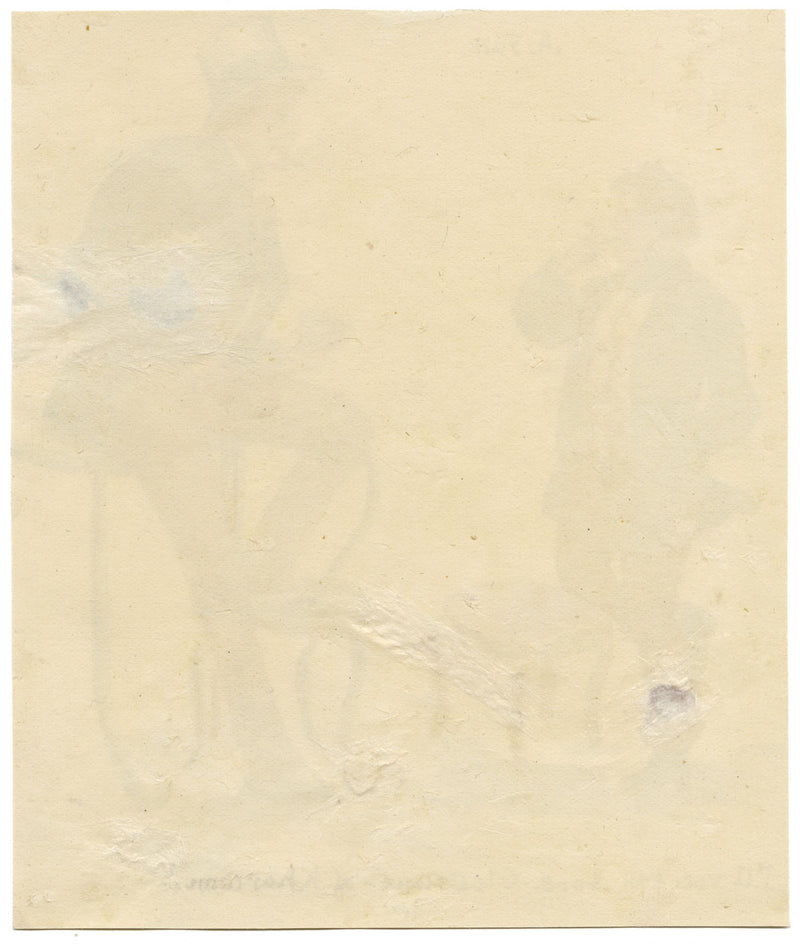 Victorian Political Cartoon, Gladstone on Khartoum – 1880s watercolour painting