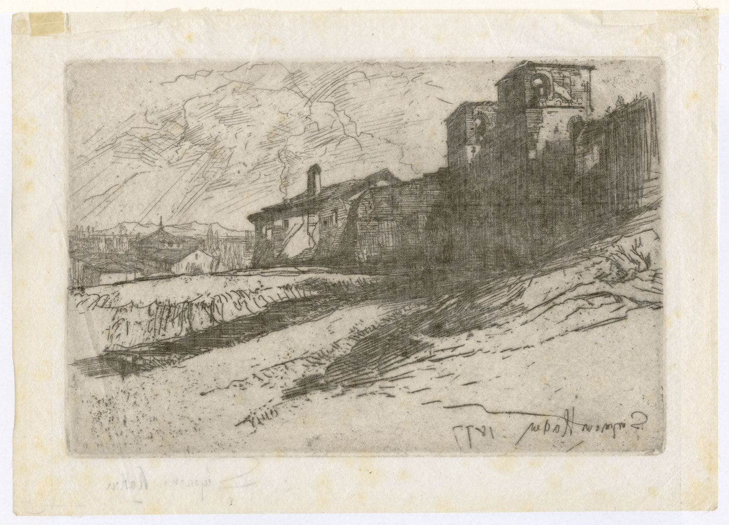 Sir Francis Seymour Haden, La España sombría – Grabado original de 1877