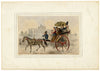 Gaetano Dura, Horse-drawn Carriage, Naples – early 19th-century lithograph print