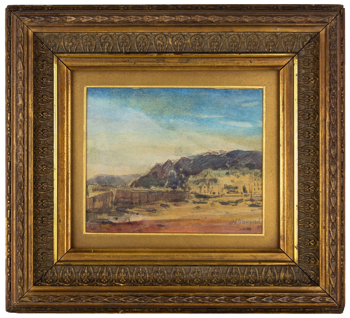 Edmund Blampied RBA RE, Old Court House, St Aubin, Jersey – 1958 watercolour