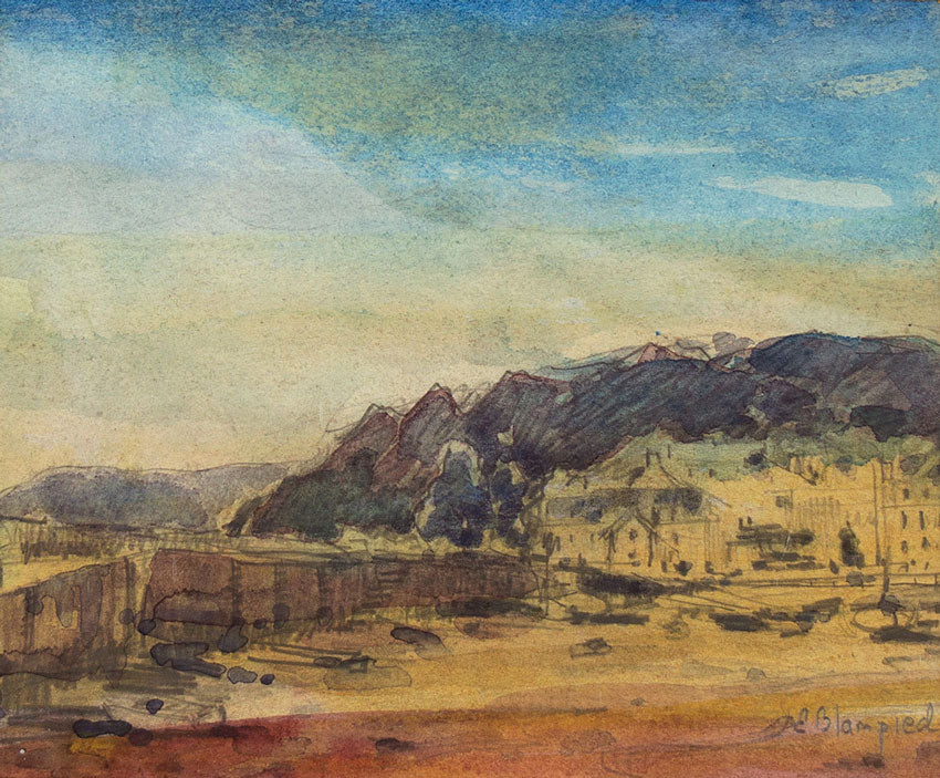 Edmund Blampied RBA RE, Old Court House, St Aubin, Jersey – 1958 watercolour