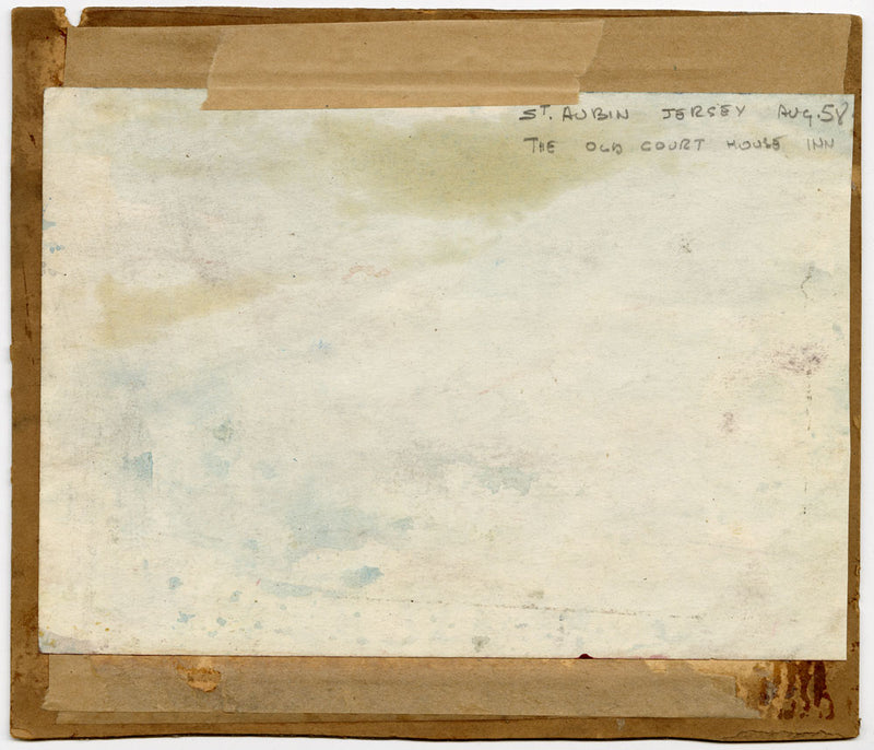 Edmund Blampied RBA RE, Antiguo Palacio de Justicia, St Aubin, Jersey – acuarela de 1958