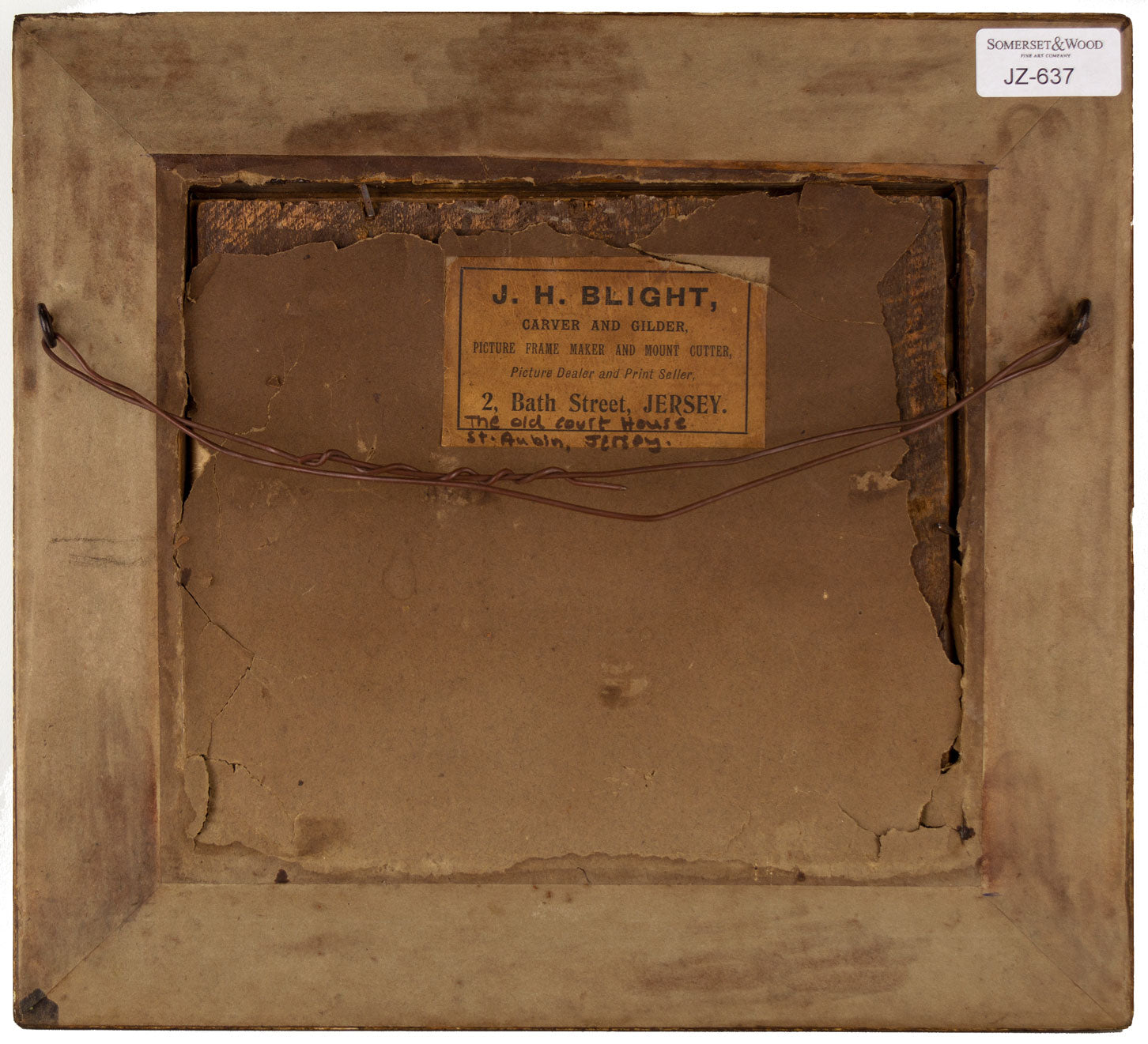 Edmund Blampied RBA RE, Antiguo Palacio de Justicia, St Aubin, Jersey – acuarela de 1958