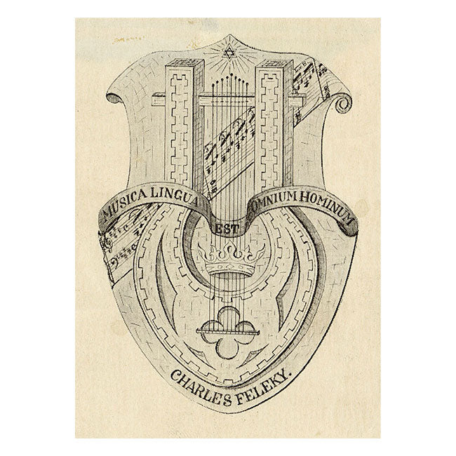 Vienna Secession Ex Libris Bookplate for Charles Feleky –c.1910s photogravure