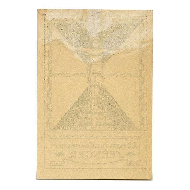 Hungarian Secession Ex Libris Bookplate by J. Kauser – 1910 wood engraving