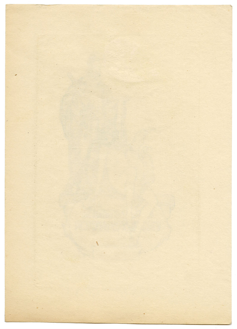 Vienna Secession Ex Libris Bookplate by Franz von Bayros – c.1910s etching