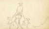 Charles & Infant Progeny – Original mid-19th-century graphite drawing