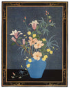 Marius Forestier, Decorative Flowers in Blue Vase – c.1920s print on board