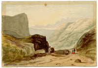 HBB McCalmont, Paso de Honister, Distrito de los Lagos – acuarela de c.1877