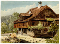 HBB McCalmont, Chalet en Ebikon, Lucerna, Suiza – acuarela de 1873