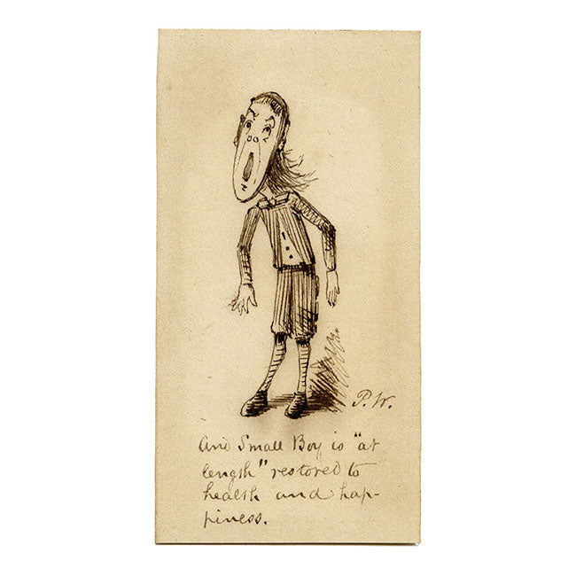 Pickford Robert Waller, Small Boy Cartoon – Original c.1860s pen & ink drawing