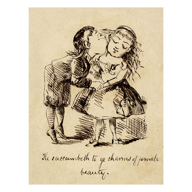 Pickford Robert Waller, Cartoon 'Charms of Female Beauty' – c.1860s ink drawing