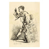 Pickford Robert Waller, Victorian Newsboy – Original c.1860s pen & ink drawing