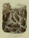 Waterfall near Capel Curig, Caernarvonshire, Wales – 1832 watercolour painting