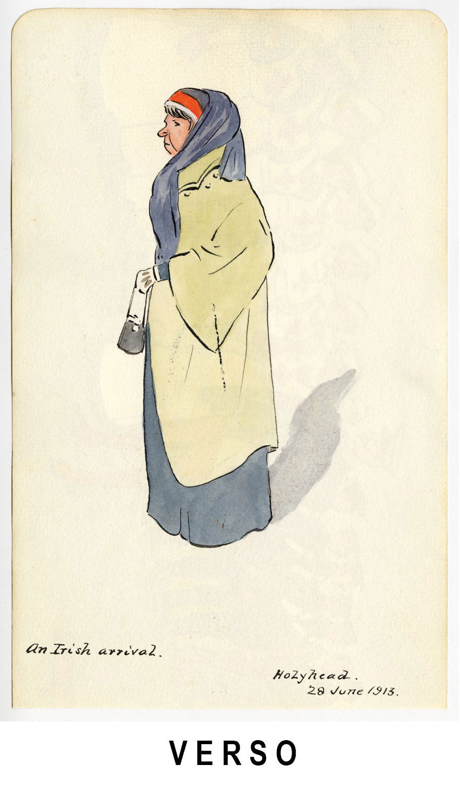 Distaccamenti di soccorso volontario di Anglesey, Holyhead, Galles – acquerello del 1913