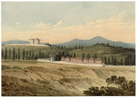 Italian Monastery View – Original early 19th-century watercolour painting