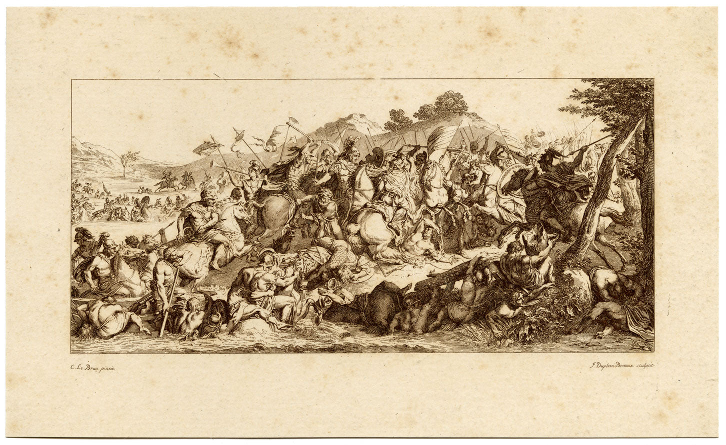 Jean Duplessis-Bertaux, Battaglia del fiume Granico – incisione dell'inizio del XIX secolo