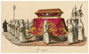 Esequie Funeral Rites, Naples – Original early 19th-century lithograph print