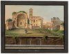 Scuola italiana, Tempio di Venere e Roma, Roma - dipinto di veduta a guazzo, inizi del XIX secolo