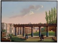 Italian School, Quartiere dei Soldati, Pompeii – early C19th gouache veduta