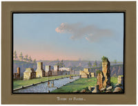 Scuola italiana, Via delle Tombe, Pompei, Italia – veduta a guazzo dei primi anni del XIX secolo