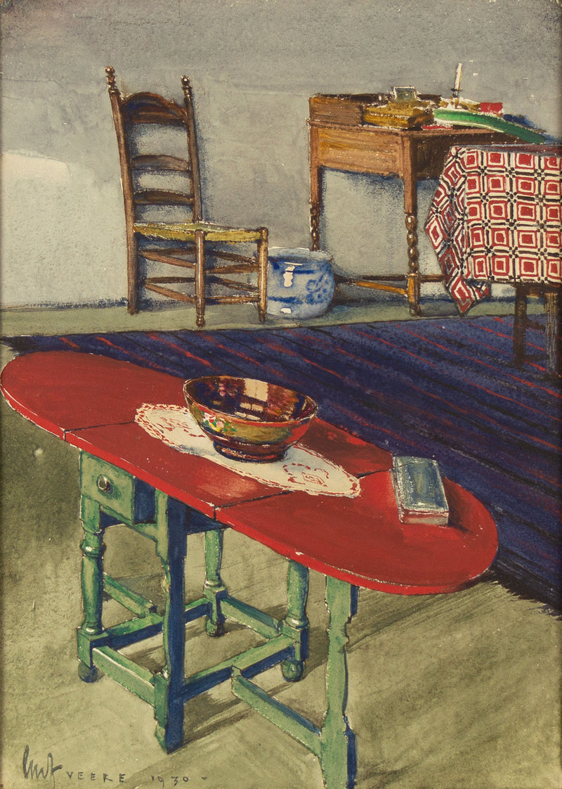 Gordon Mitchell Forsyth RI ARCA, Un interior holandés – acuarela de 1930