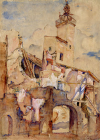 Madeline Rachel Wells RBA, Vaison-la-Romaine, Provence – c.1935 watercolour