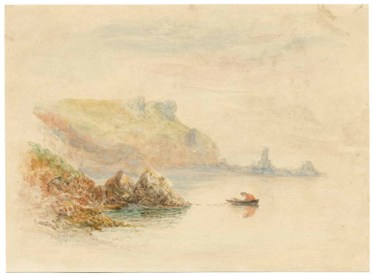 Mary Salter, vicino a Ansteys Cove, Torquay, Devon – acquerello del 1910