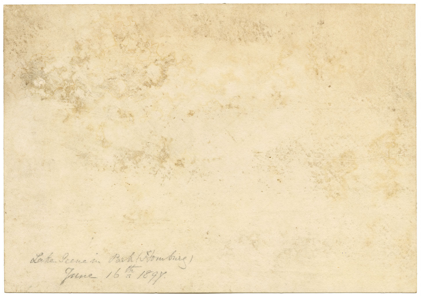 Florence C. Boughton-Leigh, Park in Bad Homburg, Germany – 1897 watercolour