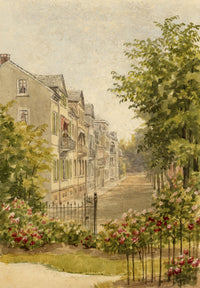 Florence C. Boughton-Leigh, From Hotel Riechelmann, Bad Homburg–1897 watercolour