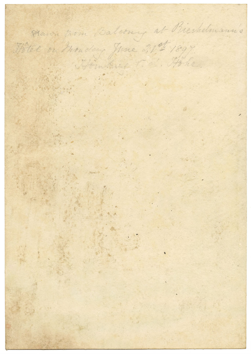 Florence C. Boughton-Leigh, From Hotel Riechelmann, Bad Homburg–1897 watercolour