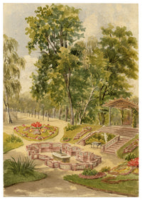 Florence C. Boughton-Leigh, Elisabethenbrunnen, Bad Homburg – acuarela de 1897