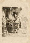 A.P.F., The Rat Catcher after Rembrandt – Original 1825 etching print