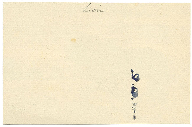 Leland M. Dundas, African Lion Silhouette, Kenya – 1920s watercolour painting