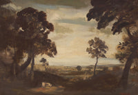 Philip Hugh Padwick ROI RBA, Sussex Landscape – Original c.1940 oil painting