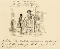 Pride Feels No Pain' Cartoon after John Leech – 19th-century pen & ink drawing