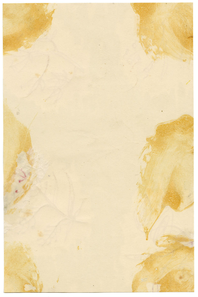 Mid-century Modern Textile Design – Leaf Sprig Pattern: Gouache, Wash & Ink 1953