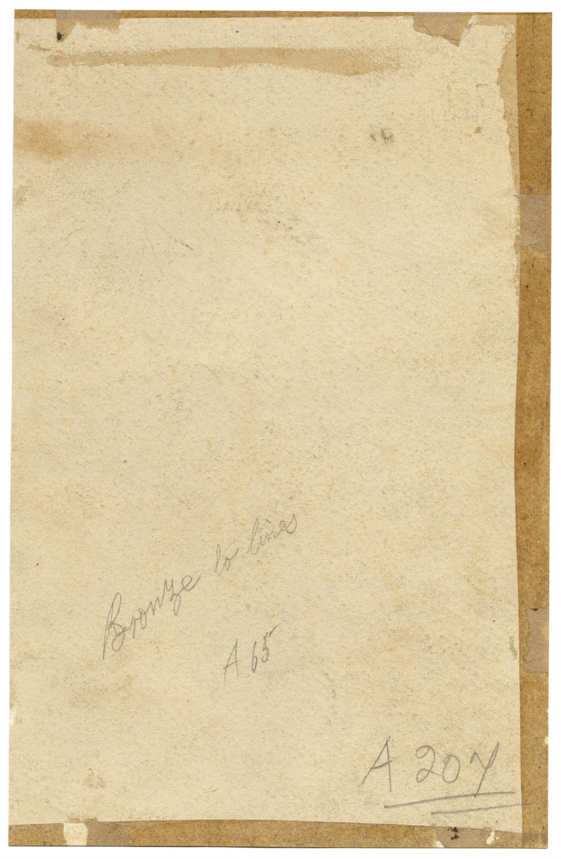 CC, Chica local, Niza, Francia – Acuarela original de 1891