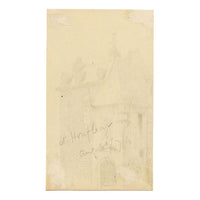 George J. Cayley, Lieutenancy Building, Honfleur, France – 1874 ink drawing