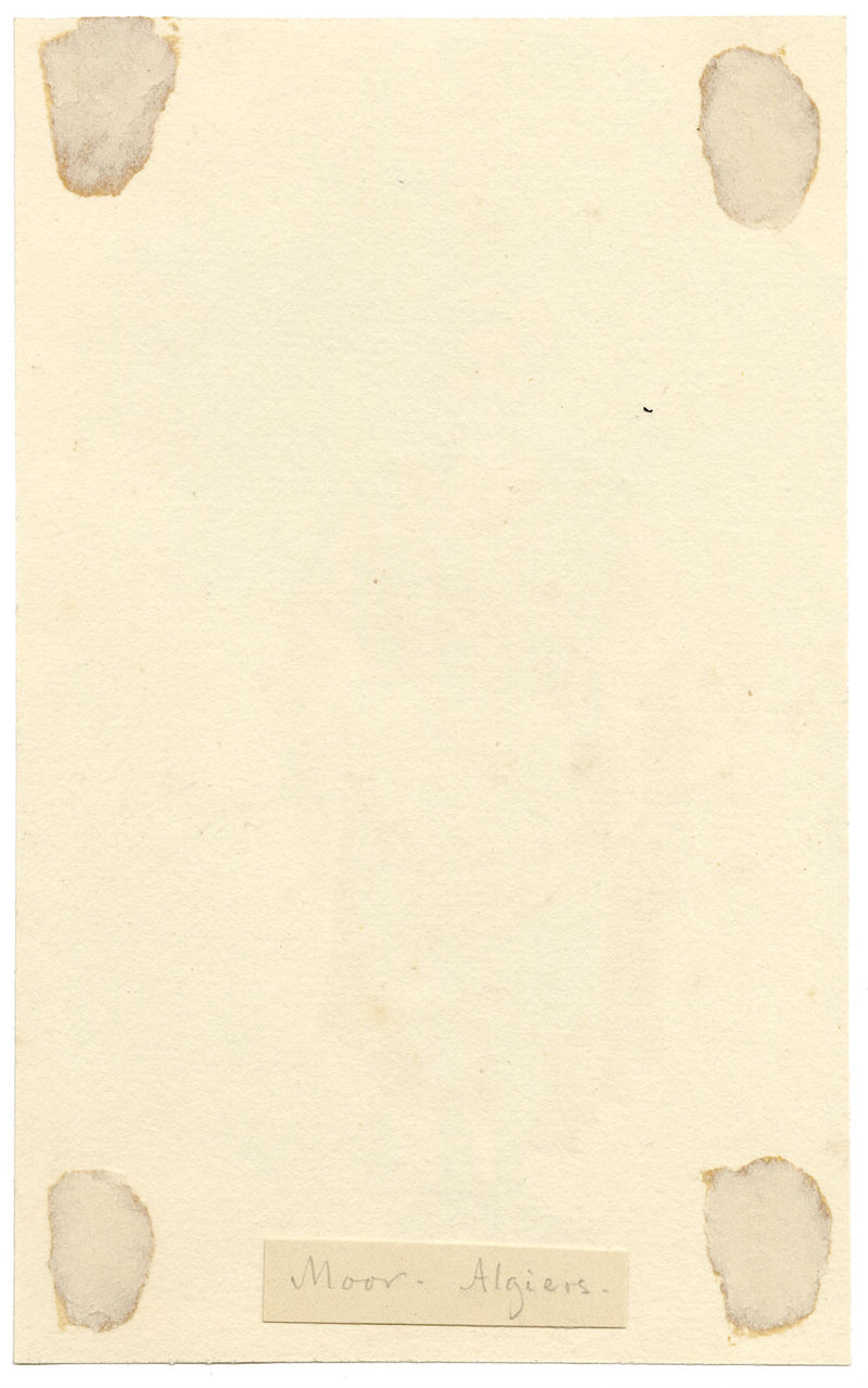 George J. Cayley, Moor of Algiers, Algeria – c.1874 watercolour painting