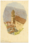 F. Paterson, Chiesa di Santo Spirito, Perugia, Italia – Acquarello del 1900