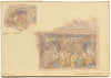 F. Paterson, Frescoes of Giotto & Ghirlandaio, Florence, Italy –1898 watercolour