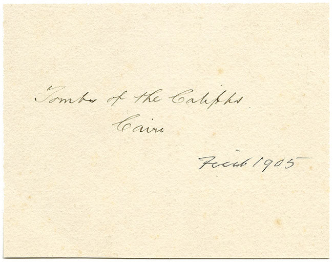 F. Paterson, Tombs of the Caliphs, Cairo, Egypt – 1905 watercolour painting