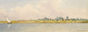F. Paterson, Bank of the Nile, Egypt – Original 1905 watercolour painting