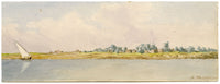 F. Paterson, Riva del Nilo, Egitto – Acquerello originale del 1905