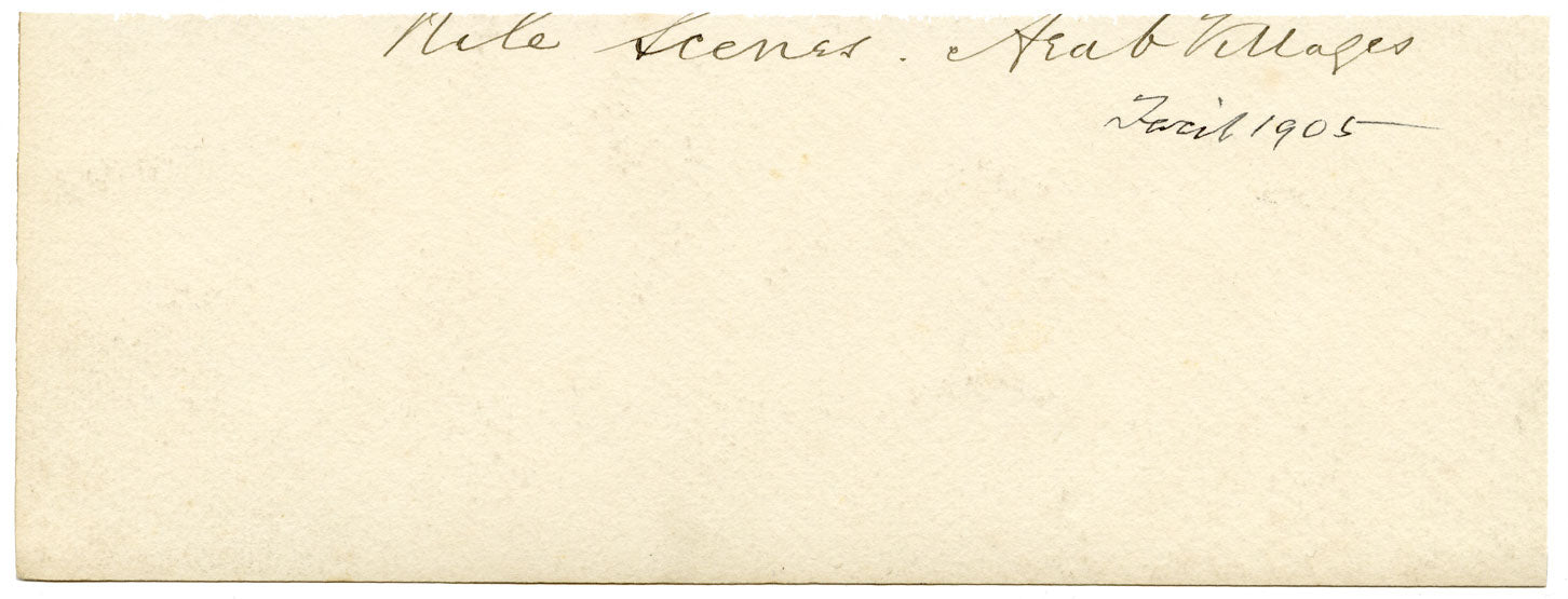 F. Paterson, Riva del Nilo, Egitto – Acquerello originale del 1905