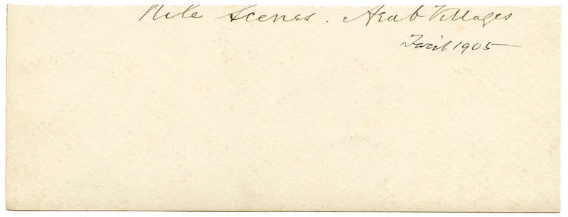 F. Paterson, Riva del Nilo, Egitto – Acquerello originale del 1905